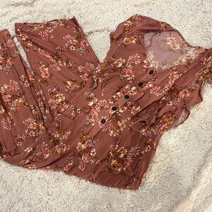 Xhilaration ruffled floral romper